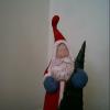 7 1/4" tall
Basswood, acylic paint
My first Santa, for Mom.
