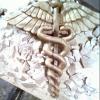6 1/2" X 6 1/2"
Basswood BLO and laquer
I made this for my sister who is a nurse