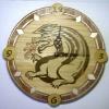 10" in diameter X 1/4"
Woods used: Aspen, Basswood, Mahogany, Poplar, Satinwood, Walnut.