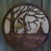 9" in diameter X 1/4"
Woods used: Basswood, Cherry, Walnut.