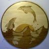 11" in diameter X 1/4"
Woods used: Aspen Basswood, Butternut, Poplar, Satinwood.