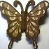 Each butterfly is 6" X 6" X 2"
Made with a variety of woods.
Designed with a pin clasp to be attached to a curtain.