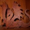 8" high X 9.5" wide X 3/4"
Mahogany
pattern by Judy and Dave Peterson
