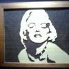 8 X 10
Baltic Birch plywood, gray clth backer.
I made this for my nephew David for Christmas, 10.
He's got a thing for Marylin...